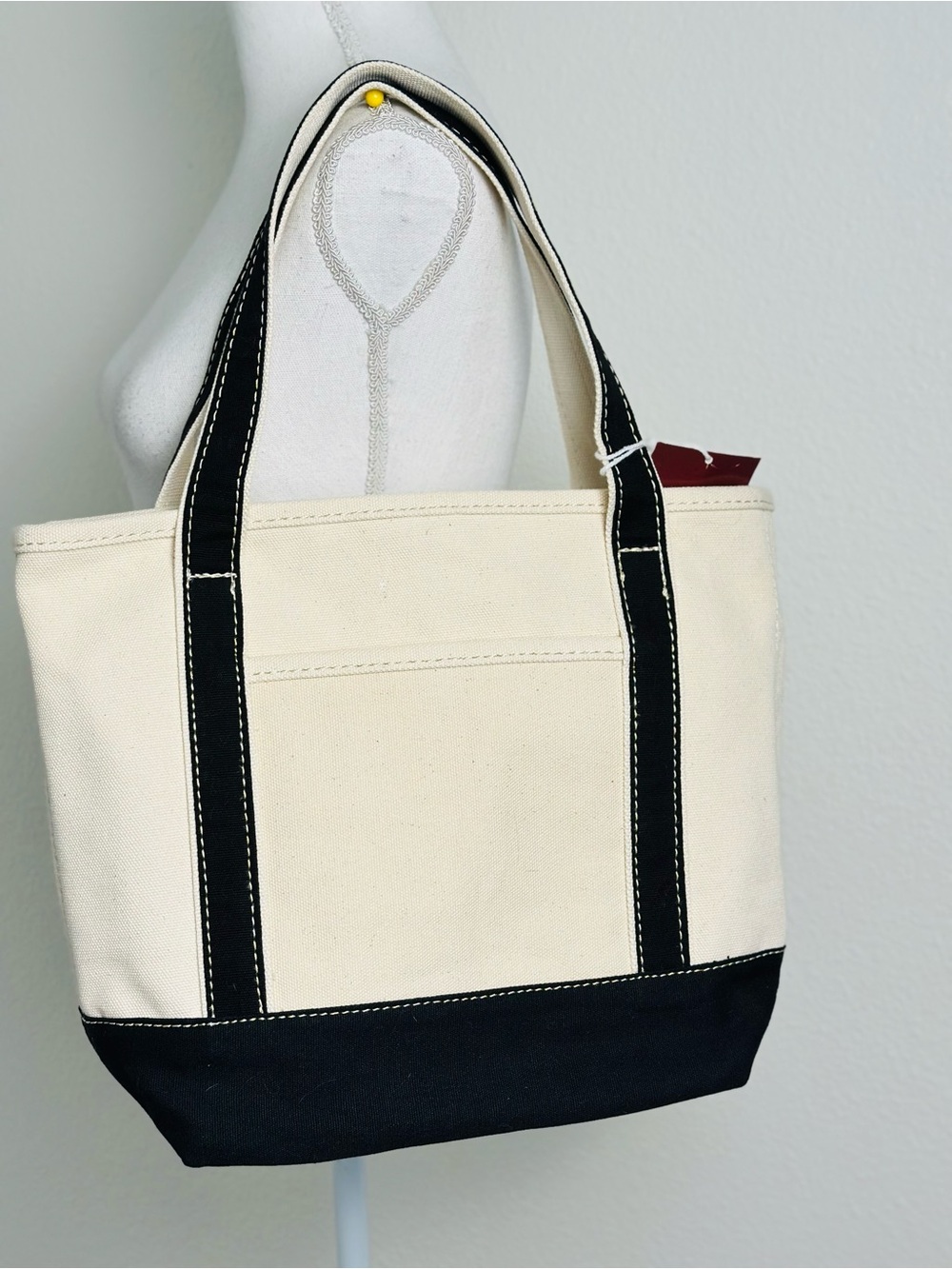 Red House Medium Heavy Duty Canvas Tote Bag I’m Black and Cream